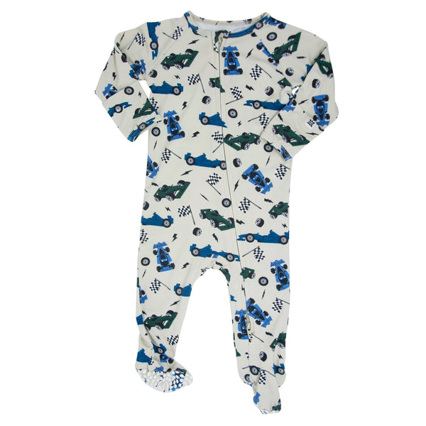 green-blue-nasar-zipper-footie Sweet Bamboo - Sophia's StyleFooties-1