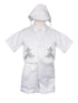 Rain Kids Little Boys White 4 pc Cross Grapes Vest Hat Baptism Outfit 2-4T - SophiasStyle.com