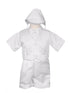 Rain Kids Baby Boys White 4 pc Holy Spirit Cross Vest Hat Baptism Outfit 3-24M - SophiasStyle.com