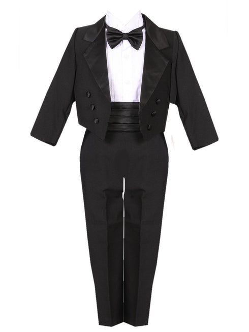 Rain Kids Baby Boys Multi Color Tail Jacket 5 pc Special Occasion Tuxedo 6-24M - SophiasStyle.com