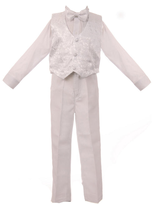 Rain Kids Boys Multi Color Tail Jacket Jacquard Trim Festive Tuxedo Set 2T-20 - SophiasStyle.com