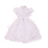 RainKids Baby Girls White Lace Bow Organza Cape Hat Dress Baptism Set 0M - SophiasStyle.com
