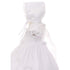 RainKids Baby Girls White Lace Bow Organza Cape Hat Dress Baptism Set 0M - SophiasStyle.com