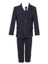 Rain Kids Boys Multi Color Slim Fit Fancy 5 pc Special Occasion Suit Set 2T-20 - SophiasStyle.com