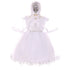 RainKids Baby Girls White Virgin Mary Detail Bonnet Cape Christening Dress 3-24M - SophiasStyle.com