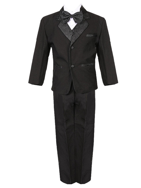 Rain Kids Boys Multi Color Jacquard Detailing Special Occasion Tuxedo Set 2T-20 - SophiasStyle.com