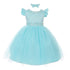 Rain Kids Little Girls Aqua Rhinestone Pearl Accent Headband Easter Dress 2-4T - SophiasStyle.com