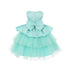 RainKids Little Girls Aqua Rhinestone Satin Tulle Party Flower Girl Dress 2-4T - SophiasStyle.com