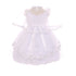 RainKids Baby Girls White Off-Shoulder Bonnet Cape Christening Dress 3-24M - SophiasStyle.com