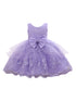 Baby Girls Lilac Floral Embroidery Tulle Overlay Flower Girl Dress 6-24 Months - SophiasStyle.com