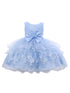 Little Girls Sky Blue Floral Embroidery Tulle Overlay Flower Girl Dress 2T-4T - SophiasStyle.com