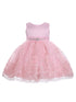 Little Girls Blush Rhinestone Embellished Sash Flower Girl Dress 2T-4T - SophiasStyle.com