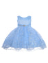 Little Girls Sky Blue Rhinestone Embellished Sash Flower Girl Dress 2T-4T - SophiasStyle.com