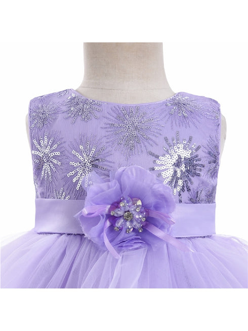 Little Girls Lilac Two Layer Tulle Skirt Flower Girl Dress 2T-4T - SophiasStyle.com