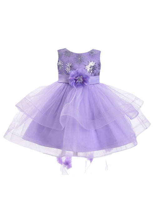 Little Girls Lilac Two Layer Tulle Skirt Flower Girl Dress 2T-4T - SophiasStyle.com