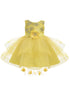 Baby Girls Yellow Two Layer Tulle Skirt Flower Girl Dress 6-24 Months - SophiasStyle.com