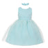 RainKids Baby Girls Aqua Pearl Diamond Accent Tulle Flower Girl Dress 6-24M - SophiasStyle.com