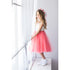 Rain Kids Little Girls Coral Ivory Beaded Lace V-neck Special Occasion Dress 2-6 - SophiasStyle.com