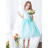 Rainkids Big Girls Aqua Rhinestones Sparkly Tulle Tiara Princess Dress 8-12 - SophiasStyle.com