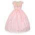 Rainkids Little Girls Pink Rhinestones Sparkly Tulle Tiara Princess Dress 2-6 - SophiasStyle.com