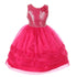 RainKids Little Girls Fuchsia Sequin Lace Organza Flower Girl Dress 2-6 - SophiasStyle.com