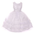 Rain Kids Little Girls White Sequin Lace Organza Flower Girl Dress 2-6 - SophiasStyle.com