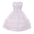 Rain Kids Big Girls White Sequin Lace Organza Flower Girl Dress 8-12 - SophiasStyle.com