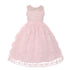 Rain Kids Big Girls Pink Lace Pearl Adorned Junior Bridesmaid Easter Dress 8-12 - SophiasStyle.com