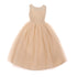 RainKids Little Girls Champagne Pearl Rhinestone Tulle Flower Girl Dress 2-6 - SophiasStyle.com