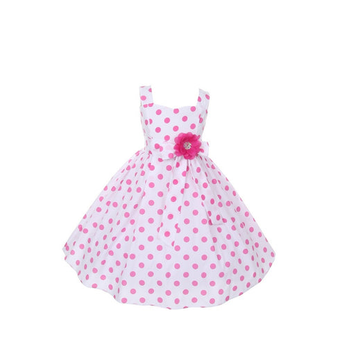 Cinderella Couture Big Girls Pink Polka Dots Easter Flower Girl Dress 8-14 - SophiasStyle.com