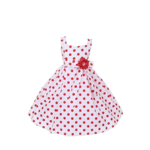 Cinderella Couture Big Girls Red Polka Dots Easter Flower Girl Dress 8-14 - SophiasStyle.com