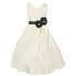 Little Girls Ivory Black Bridal Dull Satin Sequin Flowers Occasion Dress 2-6 - SophiasStyle.com