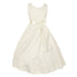 Little Girls Ivory Bridal Dull Satin Sequin Flowers Occasion Dress 2-6 - SophiasStyle.com