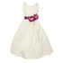 Little Girls Ivory Plum Bridal Dull Satin Sequin Flowers Occasion Dress 2-6 - SophiasStyle.com