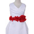 Big Girls White Lavender Flower Sash Full Bridal Junior Bridesmaid Dress 16 - SophiasStyle.com