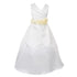 Big Girls Ivory Color Choice Flower Sash Bridal Junior Bridesmaid Dress 8-16 - SophiasStyle.com