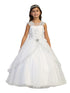 Big Girls White Embroidered Lace Split Skirt Virgin Mary Communion Dress 7-18 - SophiasStyle.com