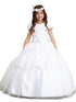 Tip Top Kids Big Girls White Lace Peplum Communion Dress 7-18 - SophiasStyle.com
