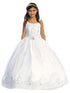 Tip Top Kids Big Girls White Virgin Mary Bolero Bow Train Communion Dress 7-18 - SophiasStyle.com