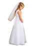 Tip Top Kids Girls White Lace Satin Tulle Communion Special Occasion Dress, Sizes 7-18 - SophiasStyle.com