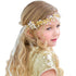 Petite Adele Girls Satin Gold Embellishments Hair Wreath Tiara - SophiasStyle.com