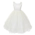 Kids Dream Big Girls Ivory Satin Lace Beadwork Wire Hem Communion Dress 8-16 - SophiasStyle.com
