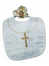 Little Things Mean A Lot Unisex White Gold Cross Embroidered Bib S-L - SophiasStyle.com