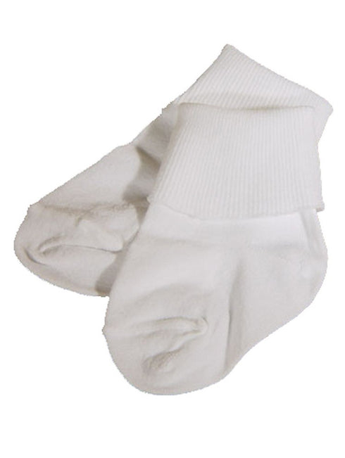 Little Things Mean A Lot Baby Unisex White Cotton Classic Anklet Socks 0-24M - SophiasStyle.com
