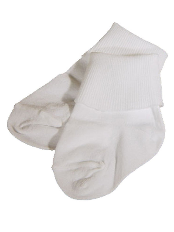 Little Things Mean A Lot Baby Unisex White Cotton Classic Anklet Socks 0-24M - SophiasStyle.com