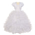 Rainkids Big Girls White Sequin Sparkly Ruffle Organza Communion Dress 7-16 - SophiasStyle.com