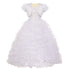 Rainkids Little Girls White Rhinestone Pearl Off Shoulder Communion Dress 6 - SophiasStyle.com
