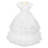 Rainkids Big Girls White Stunning Ruffle Detachable First Communion Dress 7-20 - SophiasStyle.com
