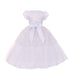 Rain Kids Little Girls White Satin Belt Bow Bolero Flower Girl Dress 2-6 - SophiasStyle.com