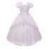 Rain Kids Big Girls White Glitter Tulle Peplum Organza Communion Dress 7-20 - SophiasStyle.com